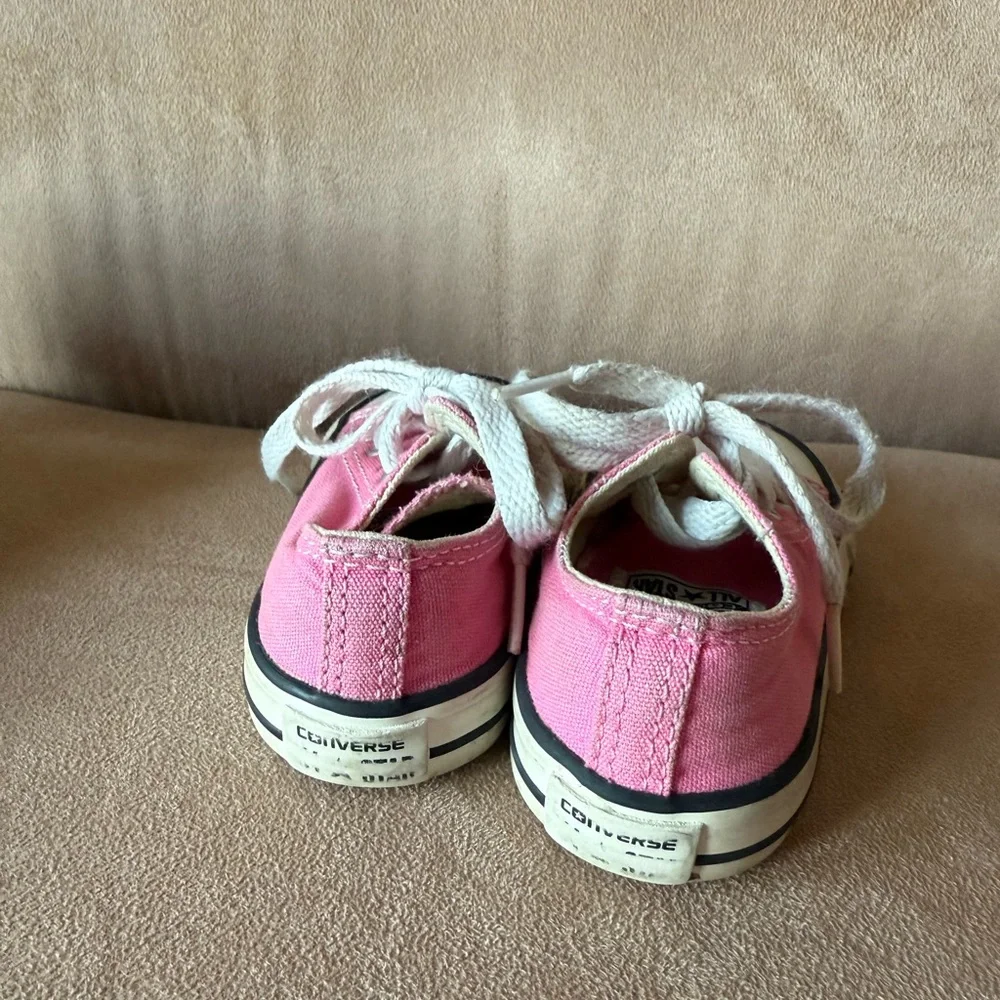 Converse 2 Pair Girls All Star Shoes Pink Size 4 and Mermaid Size 5 High Tops